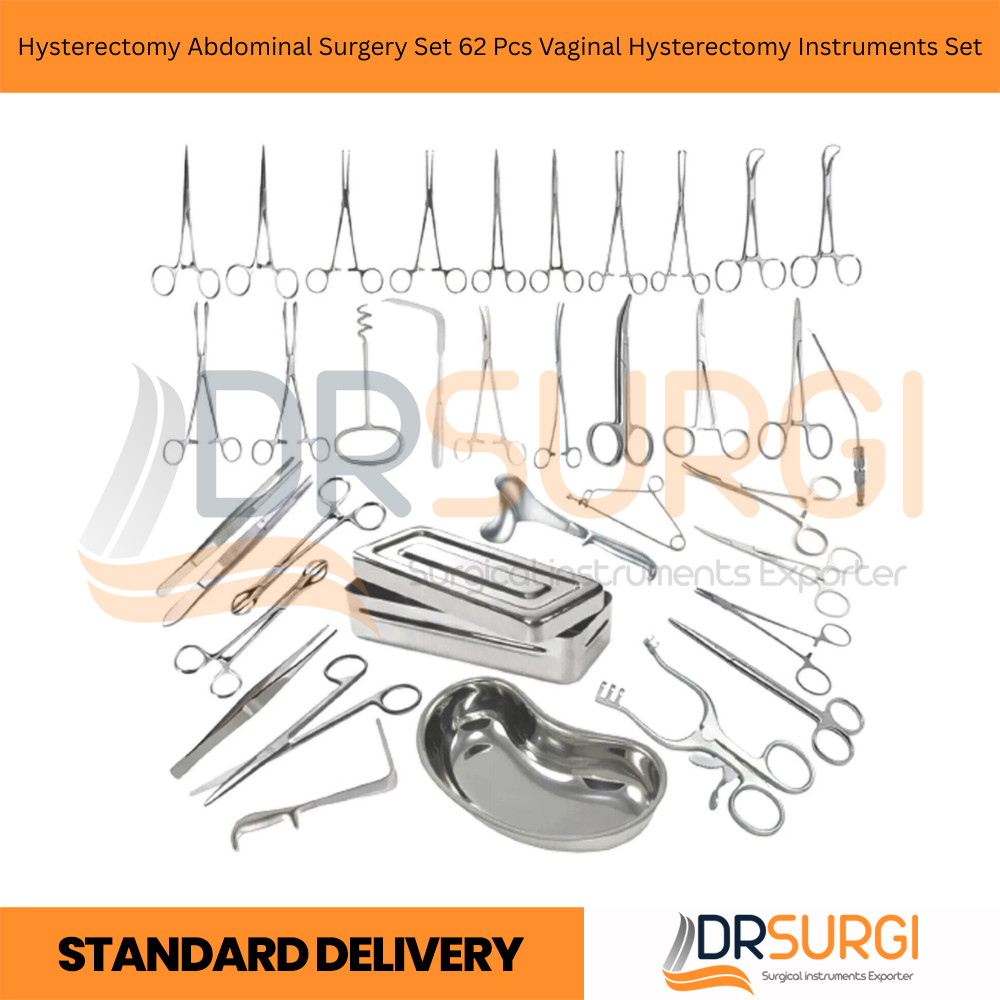 Hysterectomy Abdominal Surgery Set 62 Pcs Vaginal Hysterectomy Instruments Set