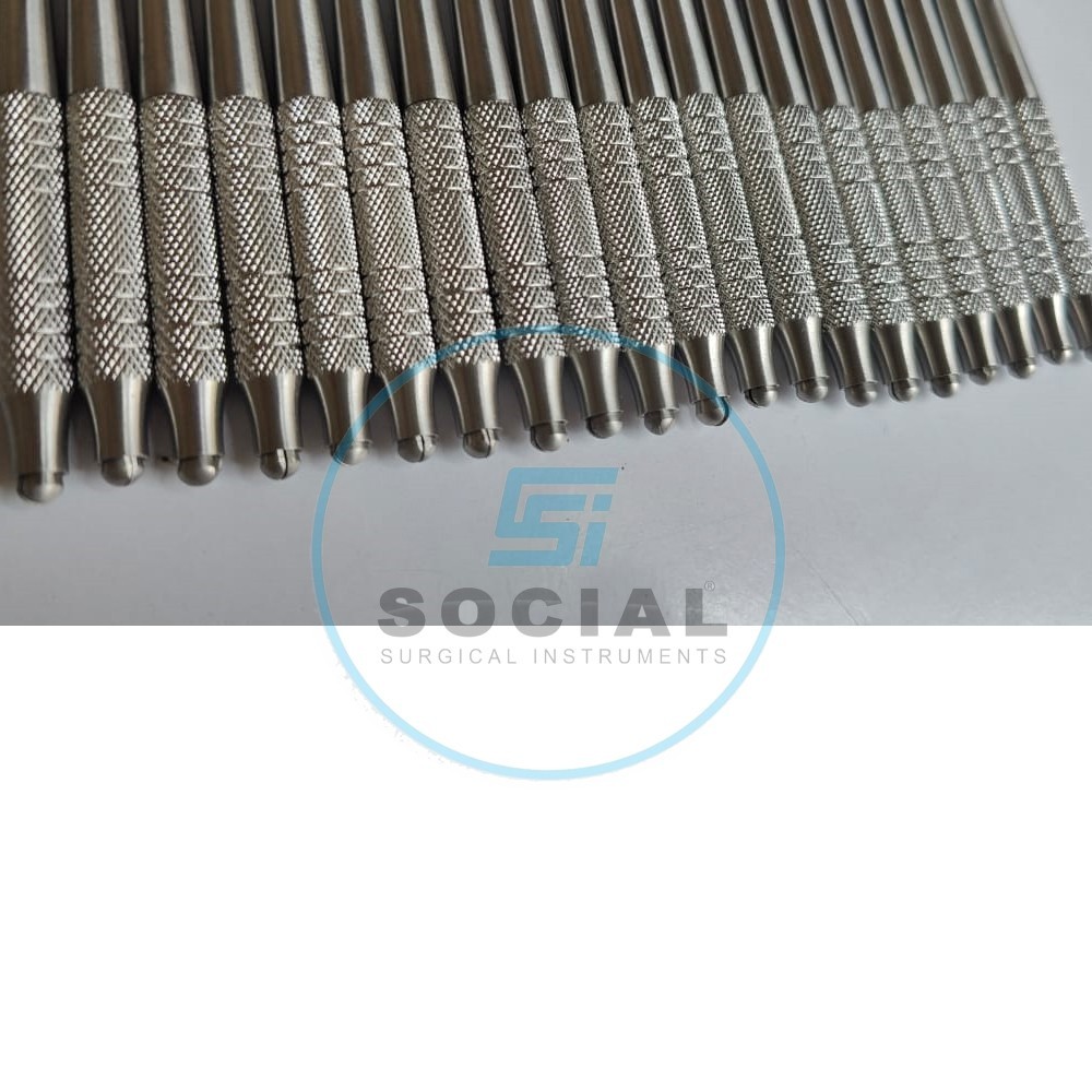 Beaver Blade Handle Round Knurled 20 pcs Stainless Steel Surgical Instrument