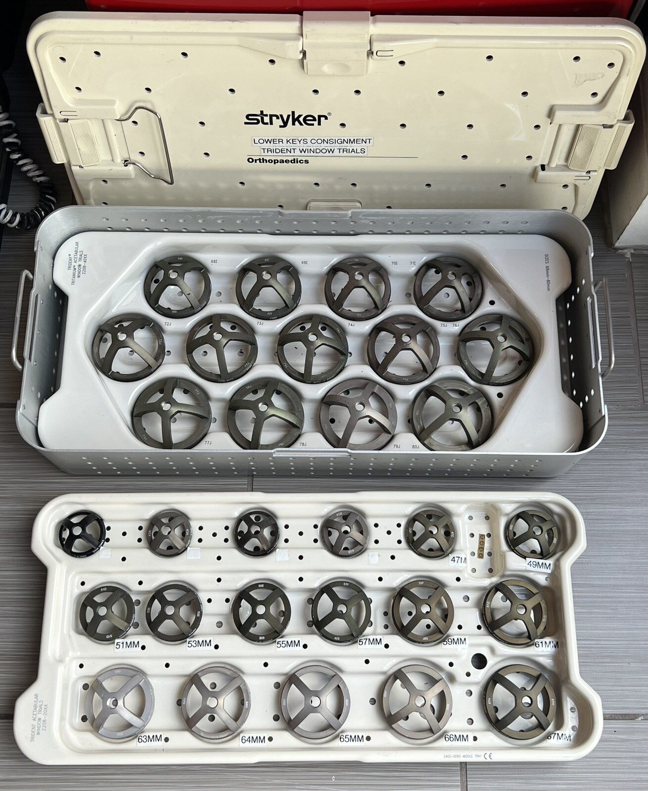 stryker orthopedics trident acetabular window trials 2208-20XX, 2208-40XX