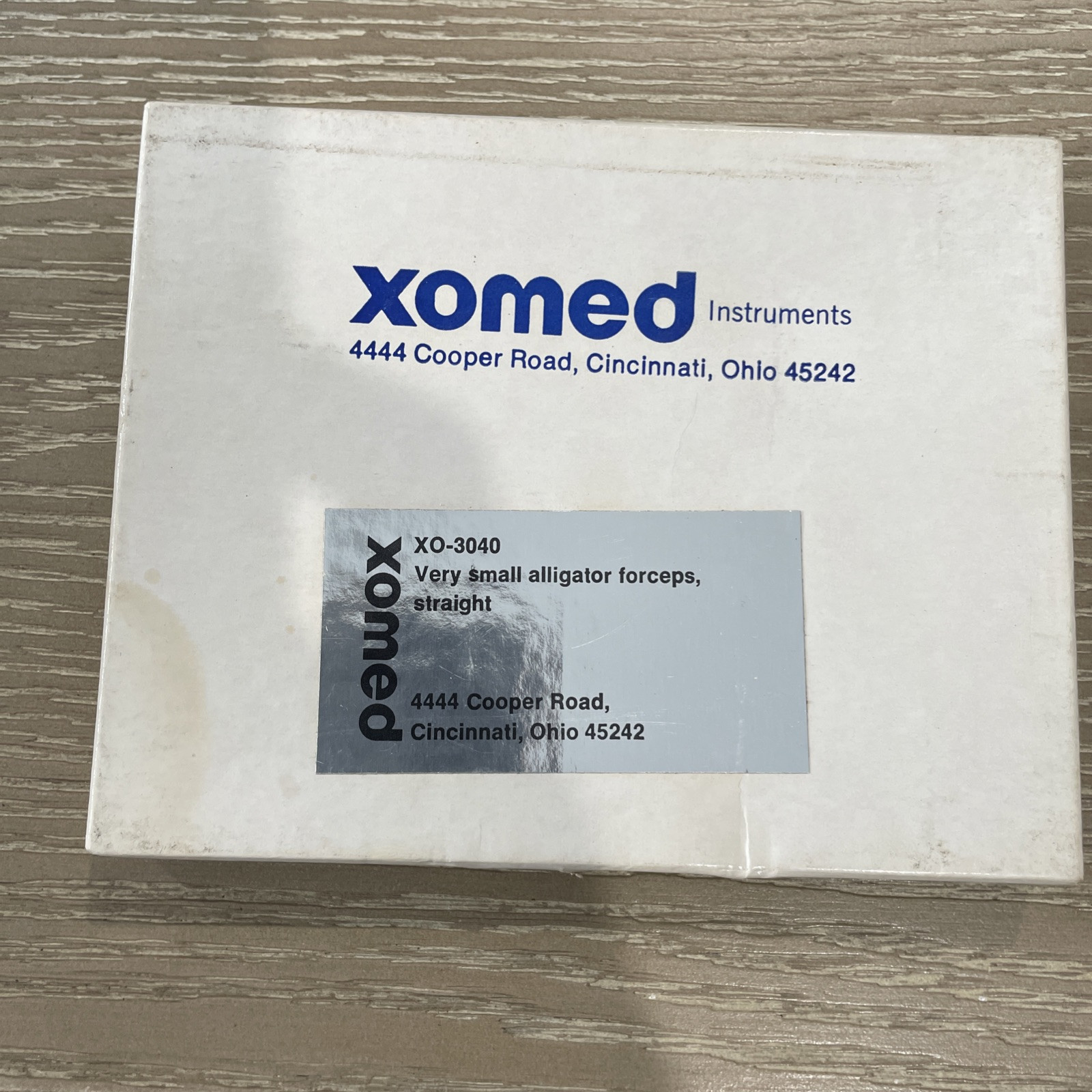 Xomed Very Small Alligator Forceps Straight ENT Vintage Surgical Tool Boxed