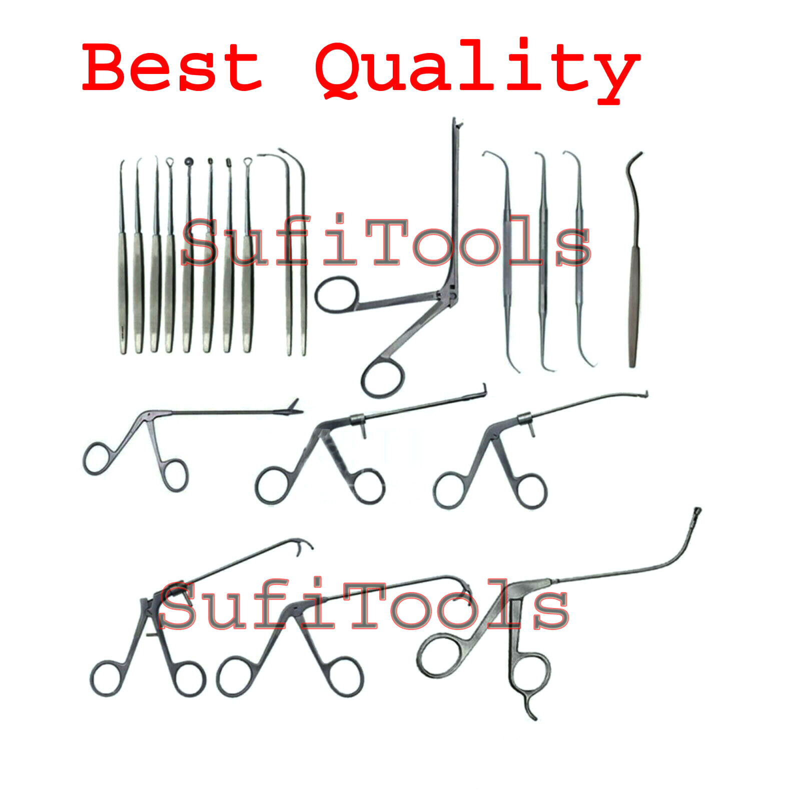 Fess Instruments Endoscopic Sinus Surgery Nasal ENT Instruments Kit Of 21 PCS