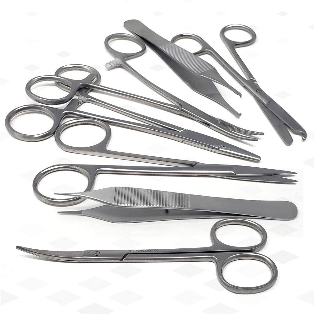 7 Pcs Suture Laceration Medical Student Surgical Instruments Set Kit