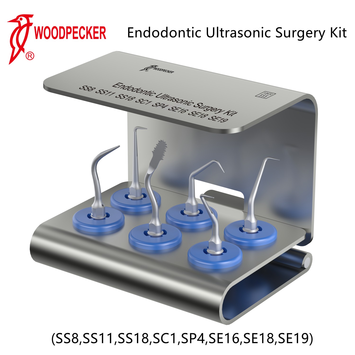 Woodpecker 6pcs Piezo Bone Surgery Tips Kit for Surgic Smart Bone Cutting Unit