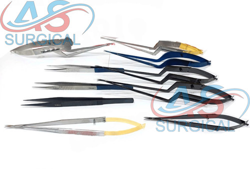 10 Pcs Kamiyama Micro Scissor Micro Forceps Neurosurgery Instruments Set