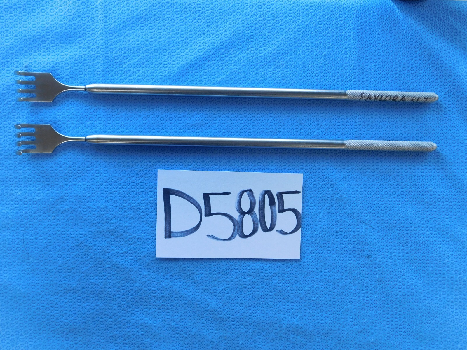 D5805 V. Mueller Cottle ENT Nasal 4 Prong Handheld Retractors Set of 2