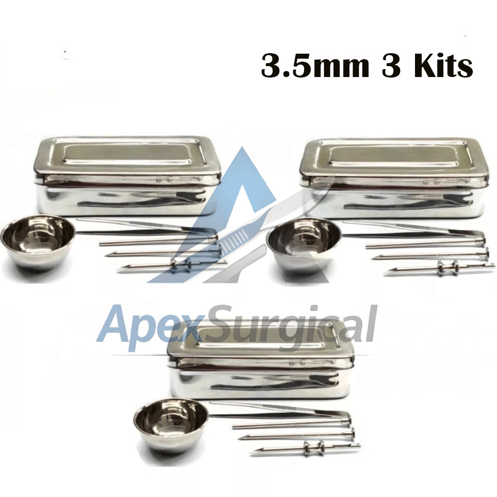 3 HRT Trocar kit 3.5mm 3 kits ,Hormone Replacement Pellet Insertion Kit 3 Sets