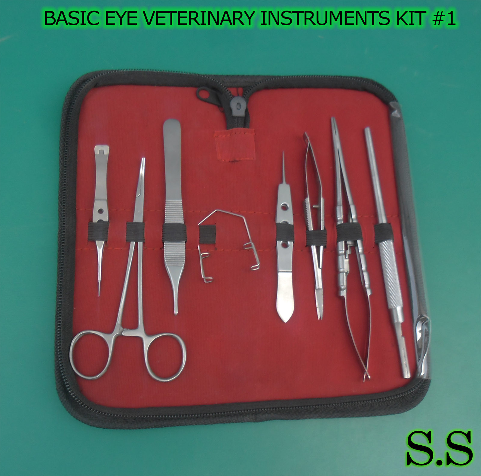 8 PC O.R GRADE BASIC EYE VETERINARY MICRO SURGICAL OPHTHALMIC INSTRUMENTS KIT #1
