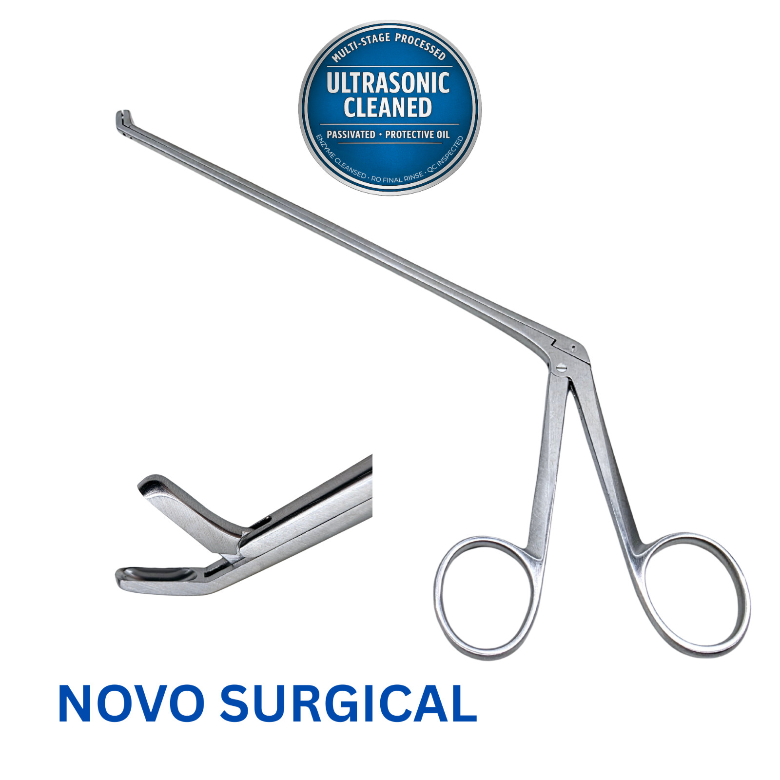 NOVO SURGICAL 5720-73-H Rongeur 35° Up, 3mm x 10mm cup 9″ – Ultrasonic Clean