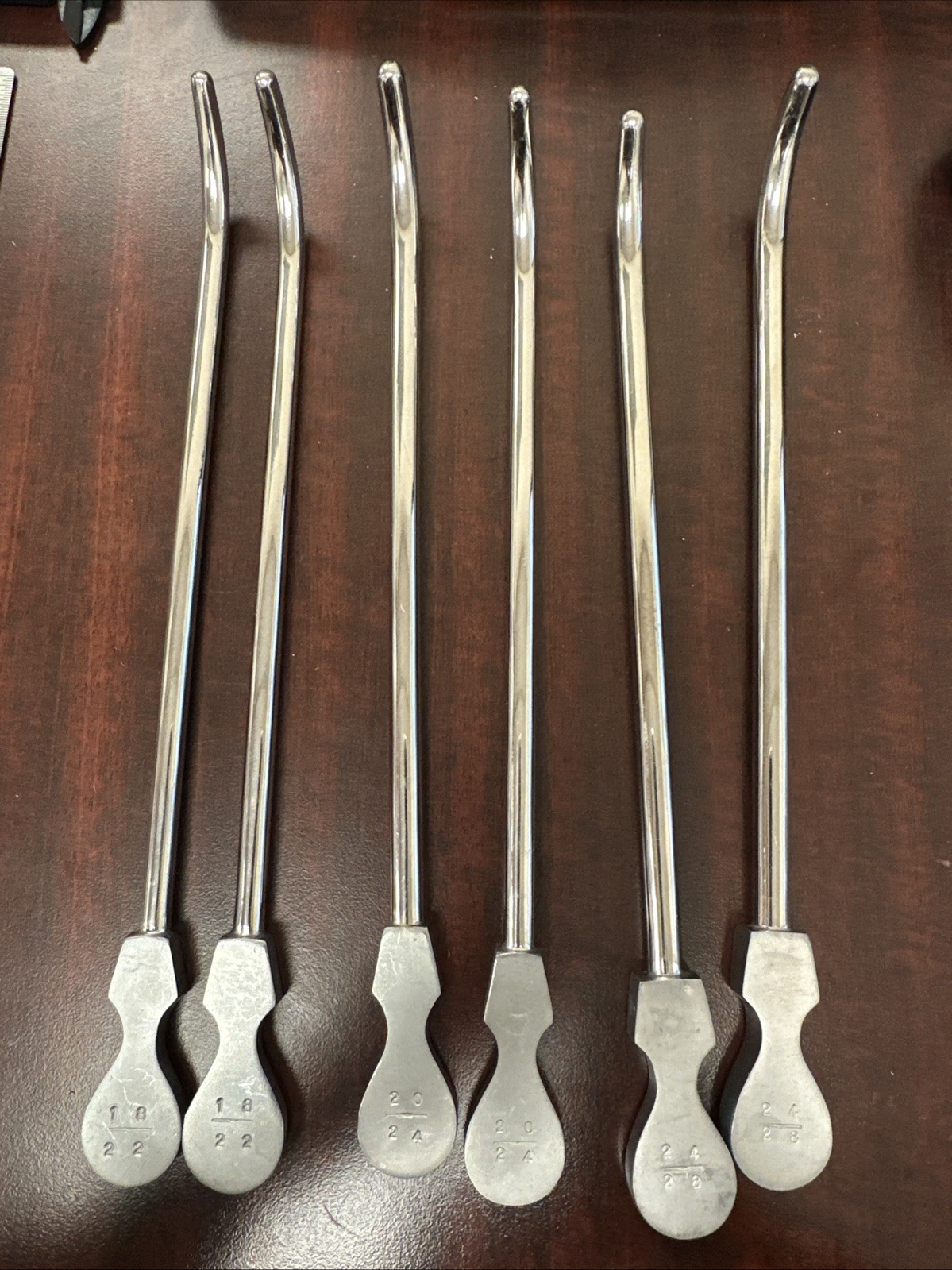 Di-Main #18, 20, 24 Uterine Dilators Stainless Steel Surgical Lot Of 6 Pcs A+