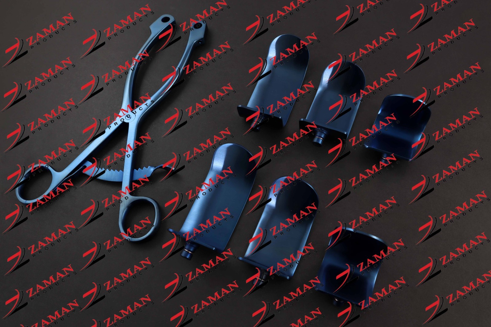 Kolbel Shoulder Retractor Silver And Blue Coated 2 Sets 6 Blades Blades of Each