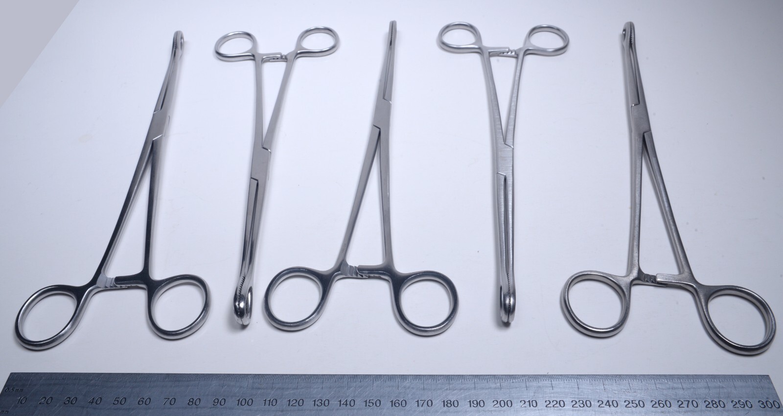 5x Jarit #114-107 #116-107 Foerster Sponge Holding Forceps 9¾” Straight Serrated