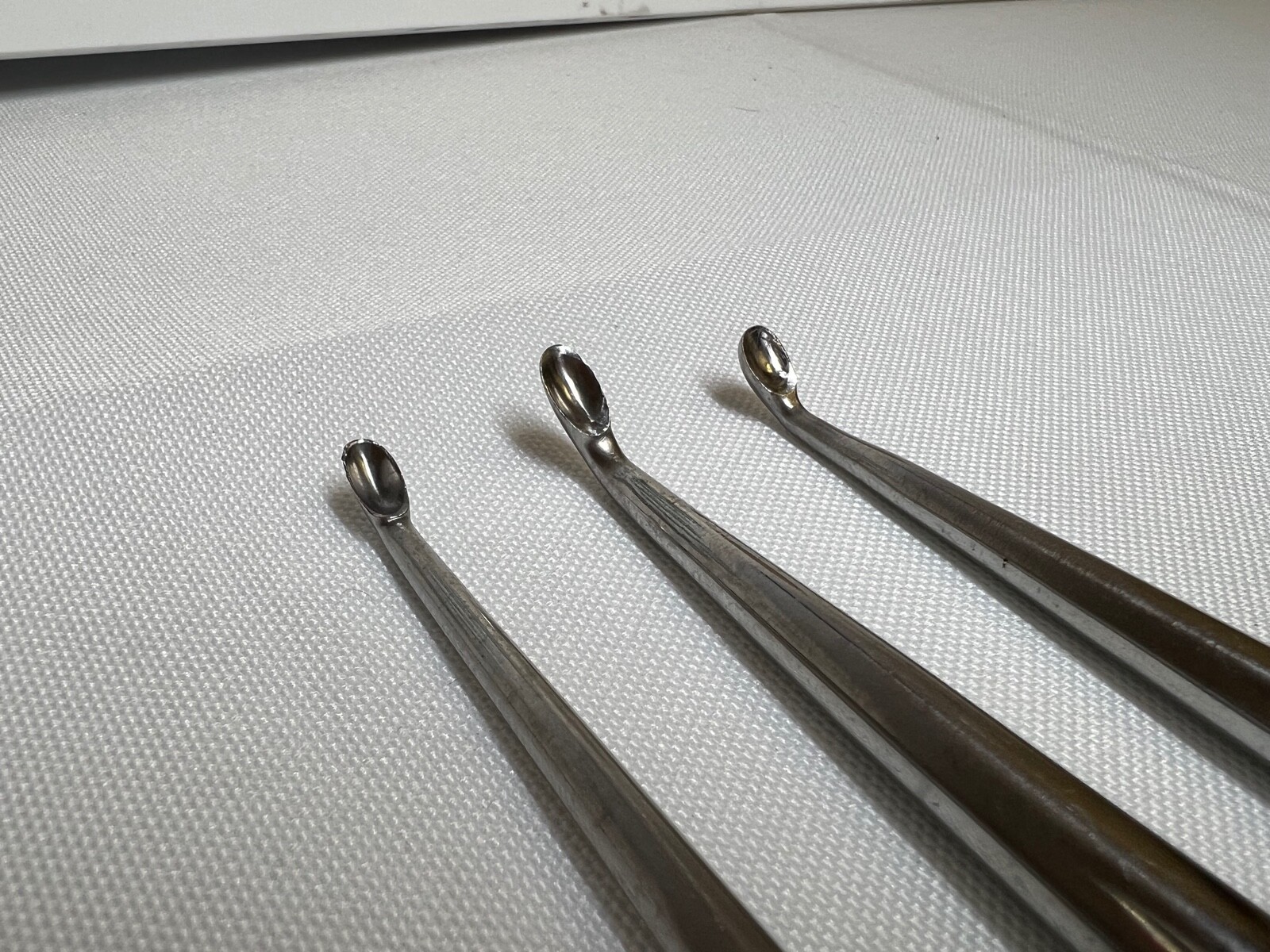 Set Of 3 Forward Angled 8″ Bone Curettes 2/3/4 Orthopedic Neurology