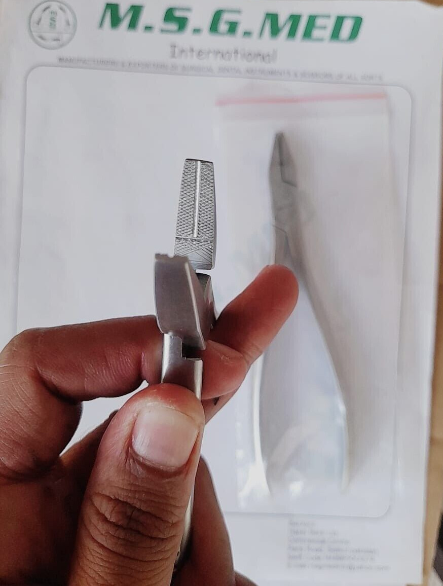 Orthopedic Flat Nose Pliers 17cm/ Hospital Surgery Nose Plier Stainles Steel 2PC