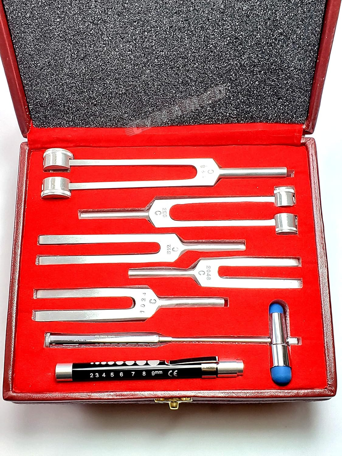 USA Tuning Fork Set of 6 Medical Surgical Diagnostic Instruments plus Buck Hamme