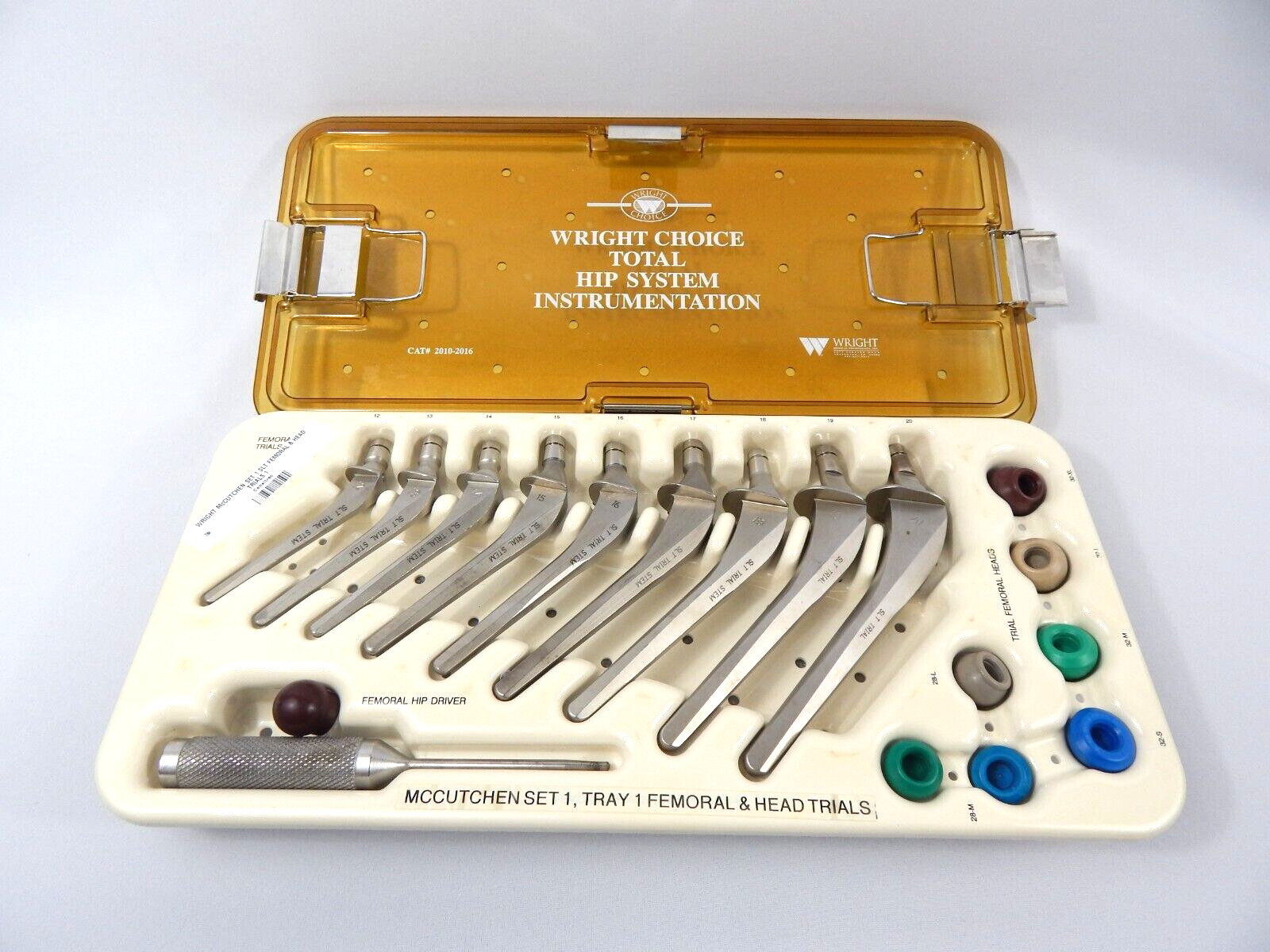 WRIGHT MEDICAL CAT # 2010-2016 TOTAL HIP SYSTEM INSTRUMENTATION 2010-2016