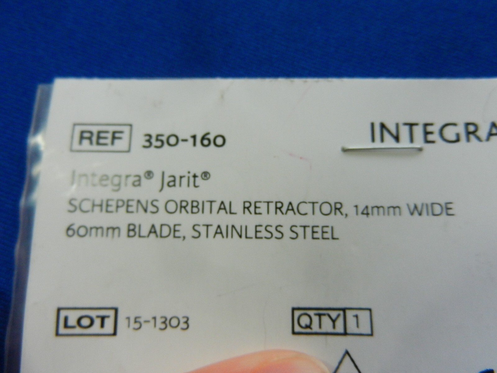 E1344 ***NEW*** Jarit Schepens 14x60mm Blade Orbital Retractor 350-160
