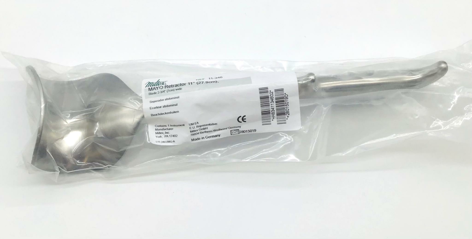 Miltex 11-346 Mayo Abdominal Retractor Blade 2-3/4″ Length 11″ – NEW