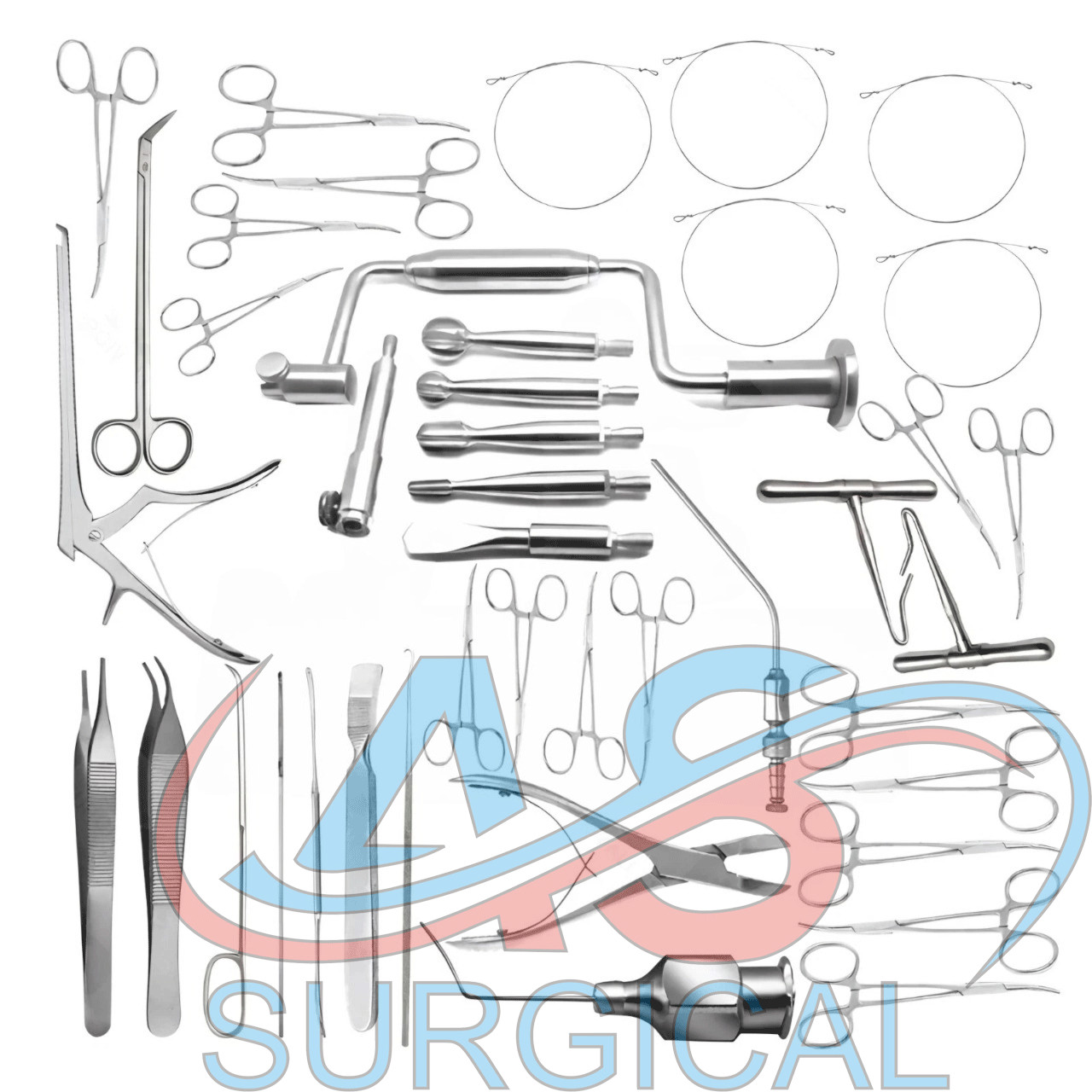 Craniotomy Spine Surgical Instruments 42 PCs Kit Orthopedic Surgical Instruments