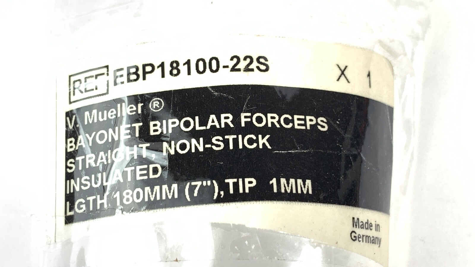 V. Mueller BAYONET BIPOLAR FORCEPS STRAIGHT, NON-STICK INSULATED 7″ EBP1810022S