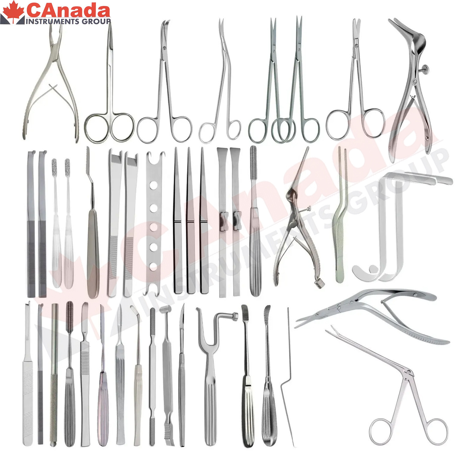 ENT Nasal Surgery Set of 46 Pcs for ENT Rhinoplasty Surgery Set Ear Nose Throat