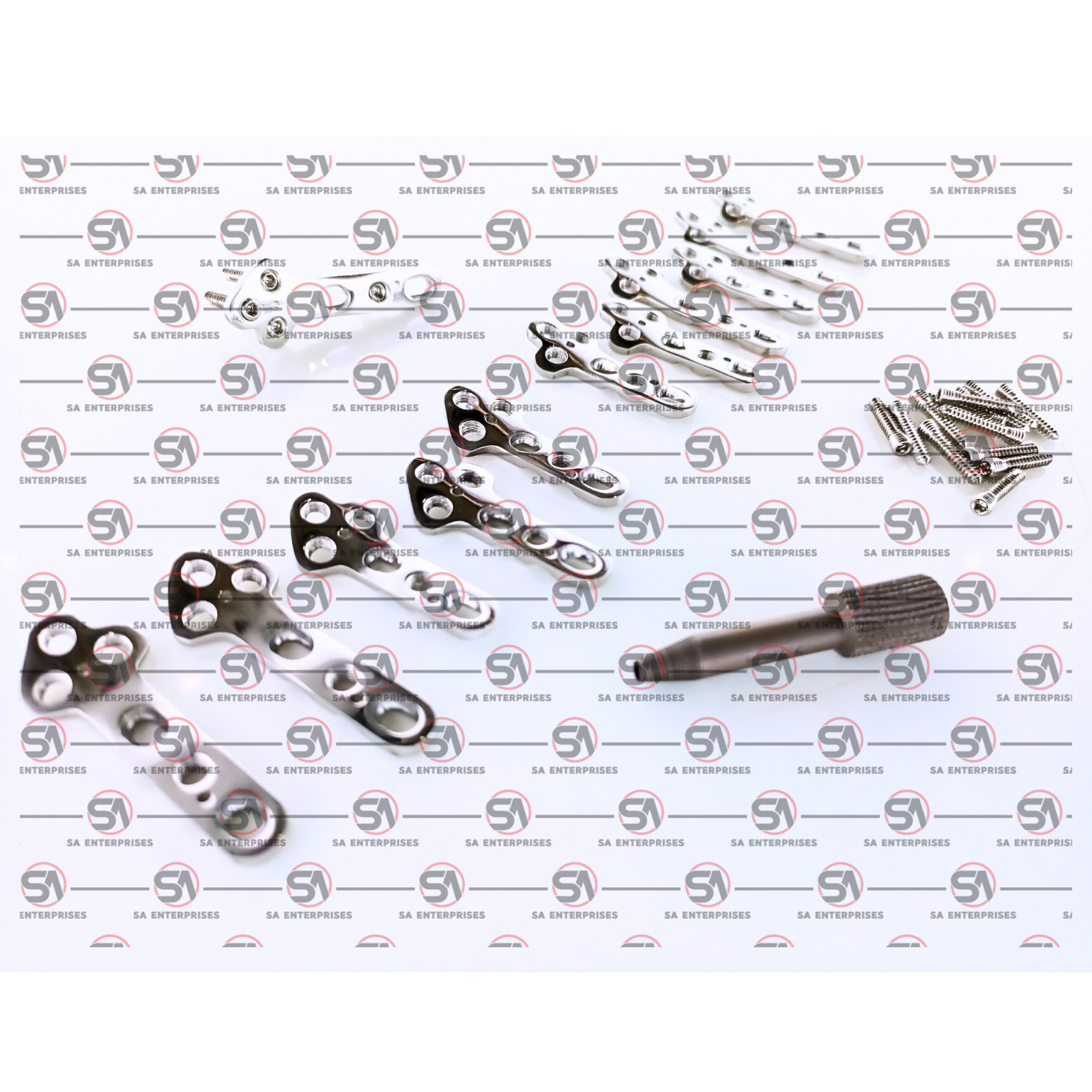 Veterinary TPLO 2.7mm Locking Plates Medium Large L/R & LCP Screws 64 Pcs Set