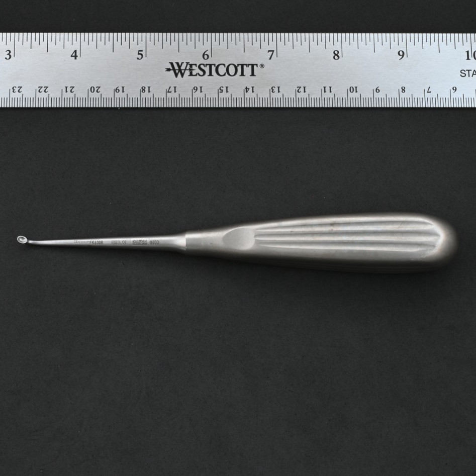 Aesculap FK630R Volkmann Curette #0000 2.8 mm 6 3/4 in Surgical Instrument