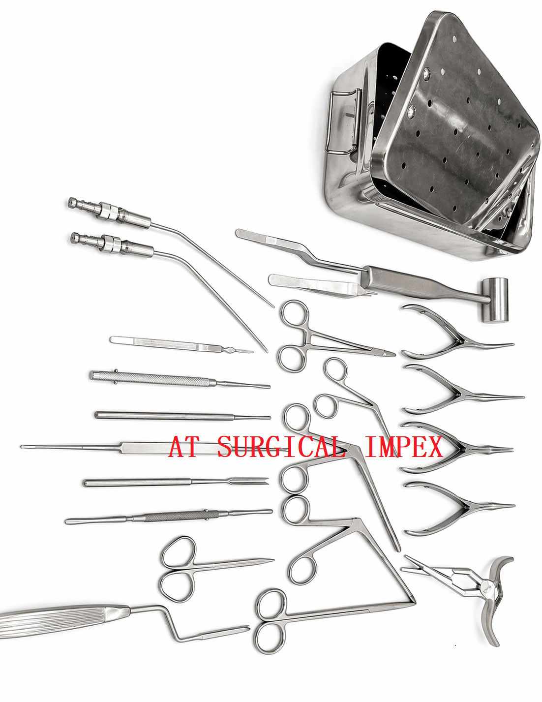 Septoplasty Instrument Set 24 Pc ENT Nasal Surgery Kit Stainless Steel Tools