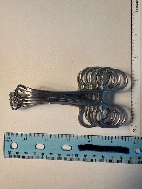 Towel Clips/Clamps 4 inch, surgical stainless steel, (Set of 6)