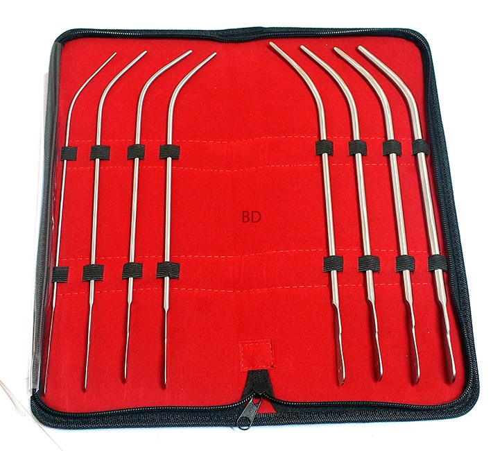 Van Buren Sound Urethral Set of 8 Surgical Instruments