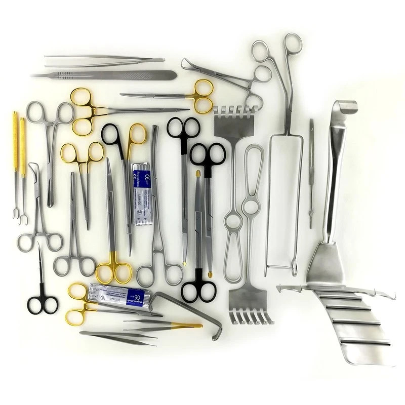 Abdominoplasty Tummy Tuck Surgery Instruments Set of 36 Pieces With Steel Box CE