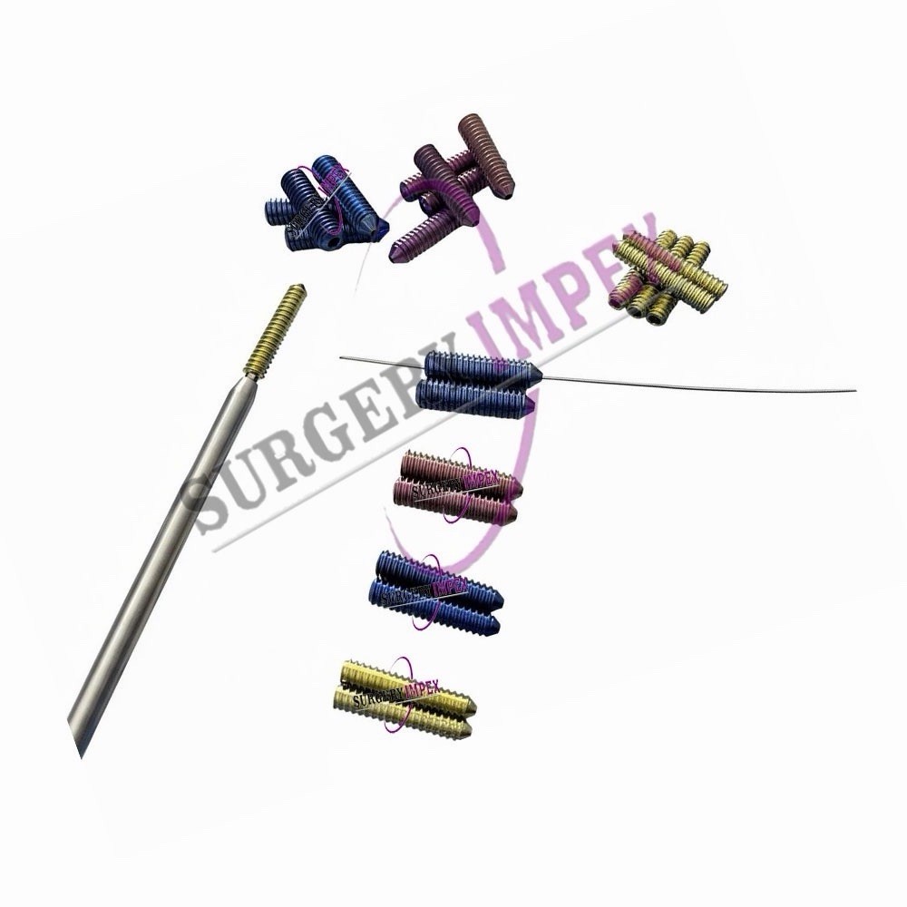 ACL Interference Screws Dia:10mm Length 20 to 35mm 51Pc Titanium grade 5
