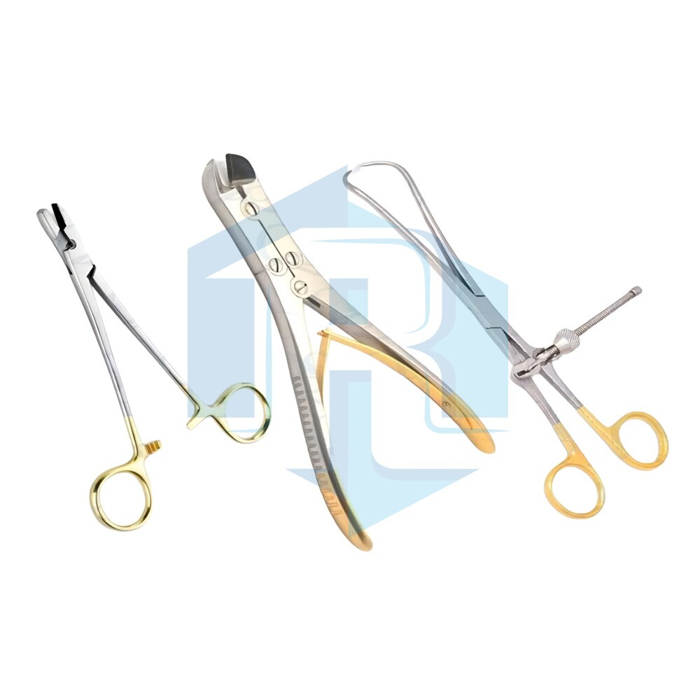 TC Wire Cutter, Wire Twister, Bone Forceps Set of 3 PCs Orthopedic Instruments
