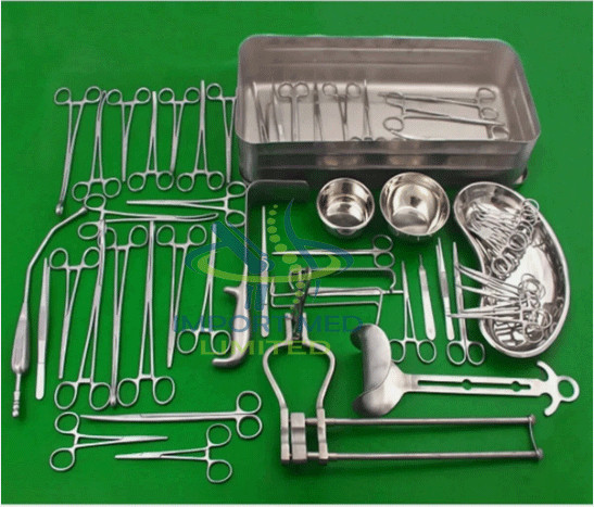 59 Pcs Cesarean Surgical Instrument Set –OB/GYN C Section Kit with Sterilization