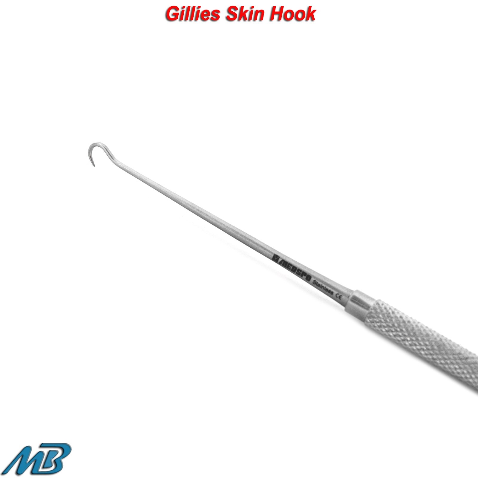 Gillies Skin Hook Single Ended Prong Retractors Surgical Dermal Instruments New