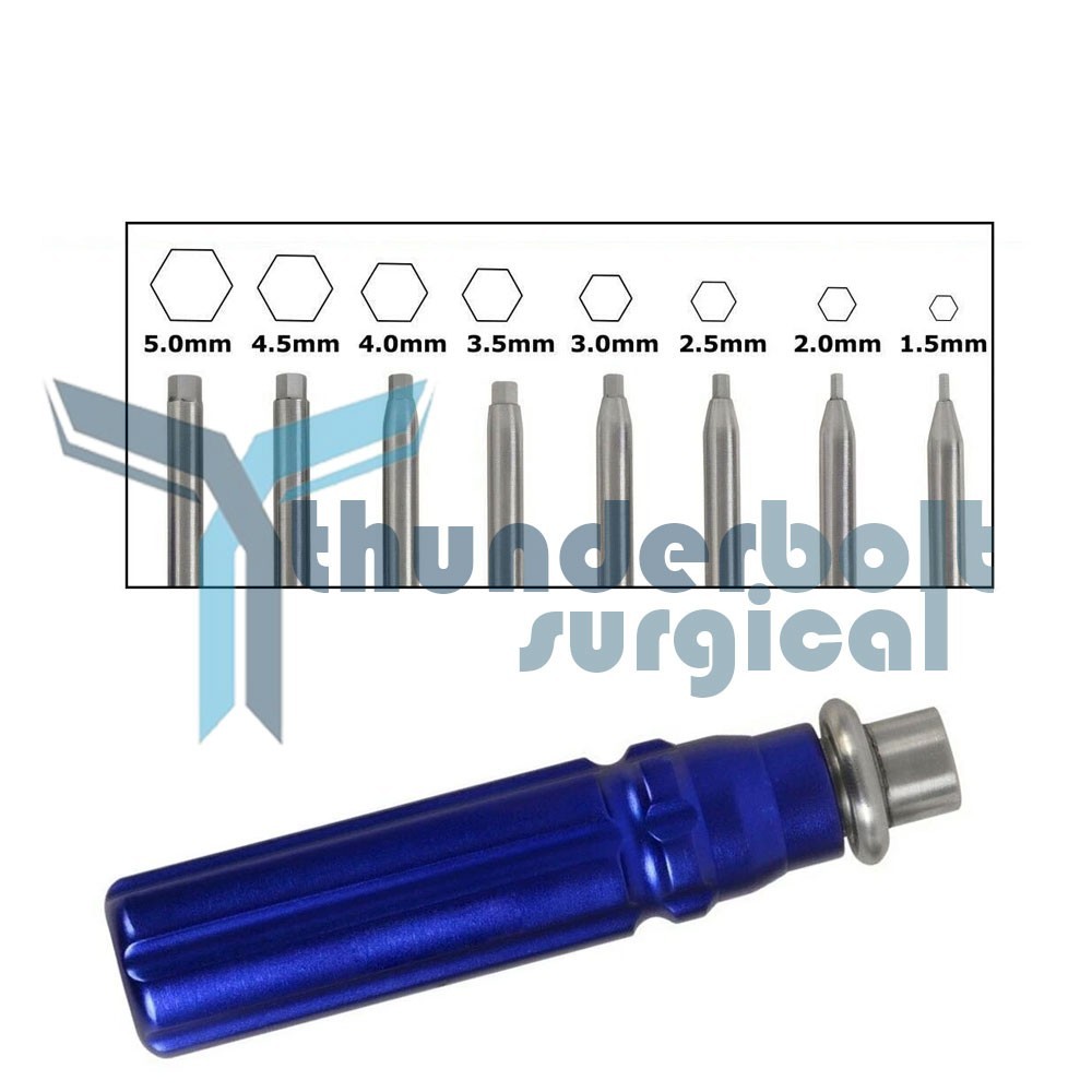Orthopedic Bone Screwdriver Set With Quick Coupling Handle Surgical Instruments