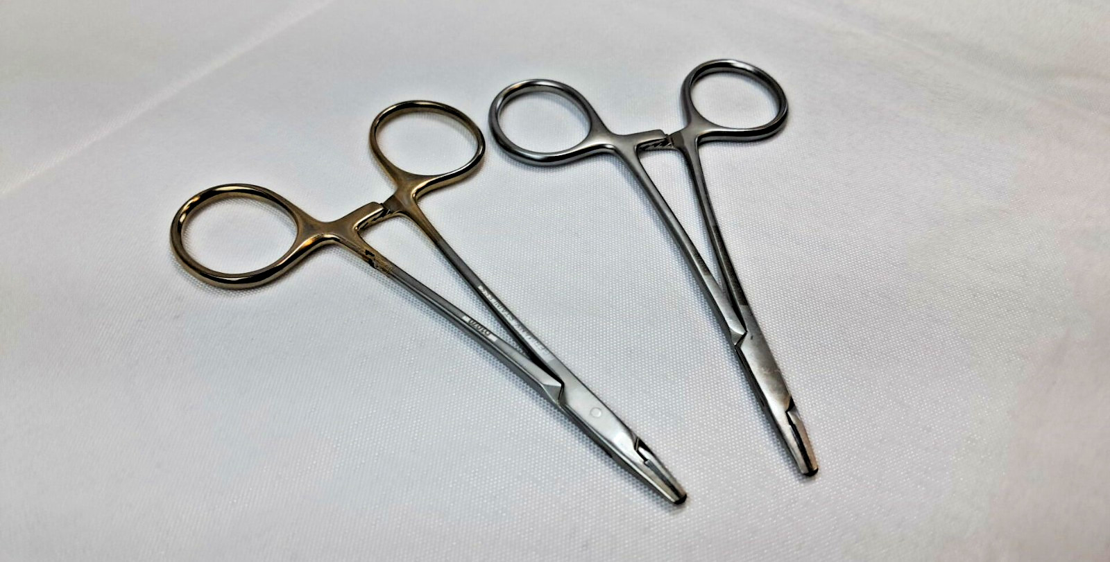 Lot of 2 MSI Precision D1070 Webster Needle Holder, TC, Smooth Jaw