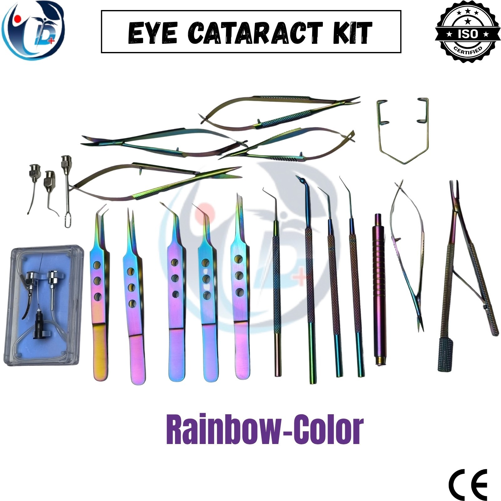 Eye Micro Cataract Surgery Multi-color Ophthalmic Surgical Instruments 21pcs box