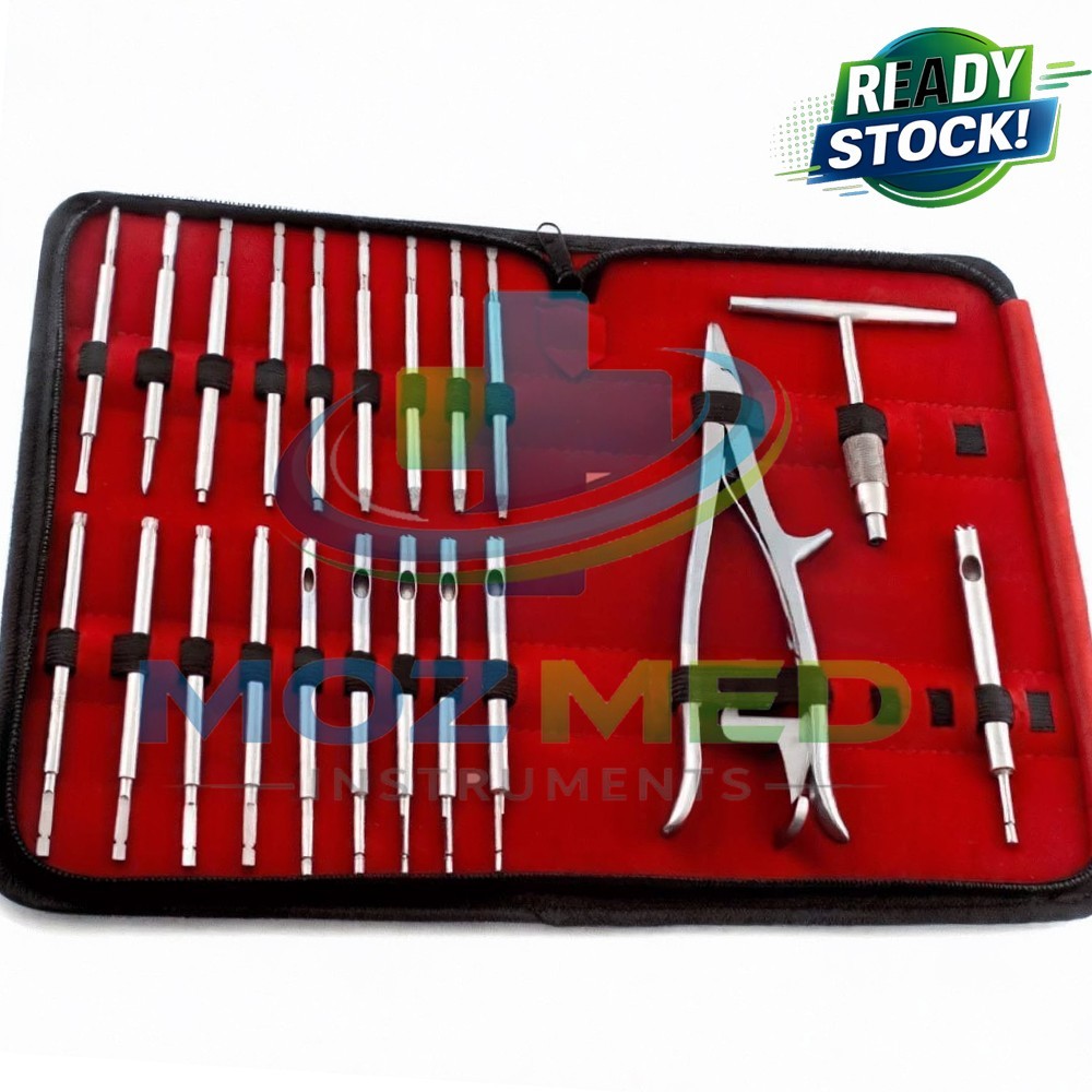 Broken Screw Removal Instrument 19 PCs Set With Case Orthopedics Broken