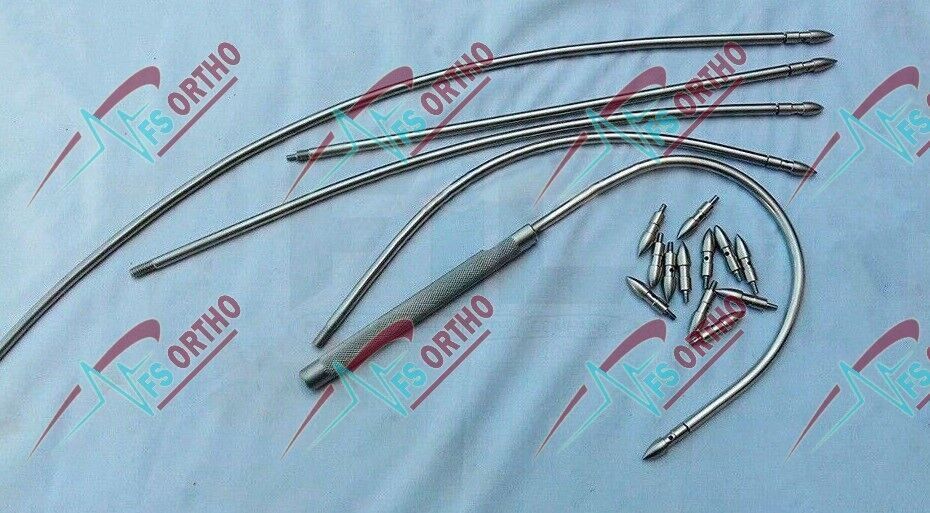 Vascular Set Fistula Tunneler Set of 11 PCs Orthopedic Surgical Instruments