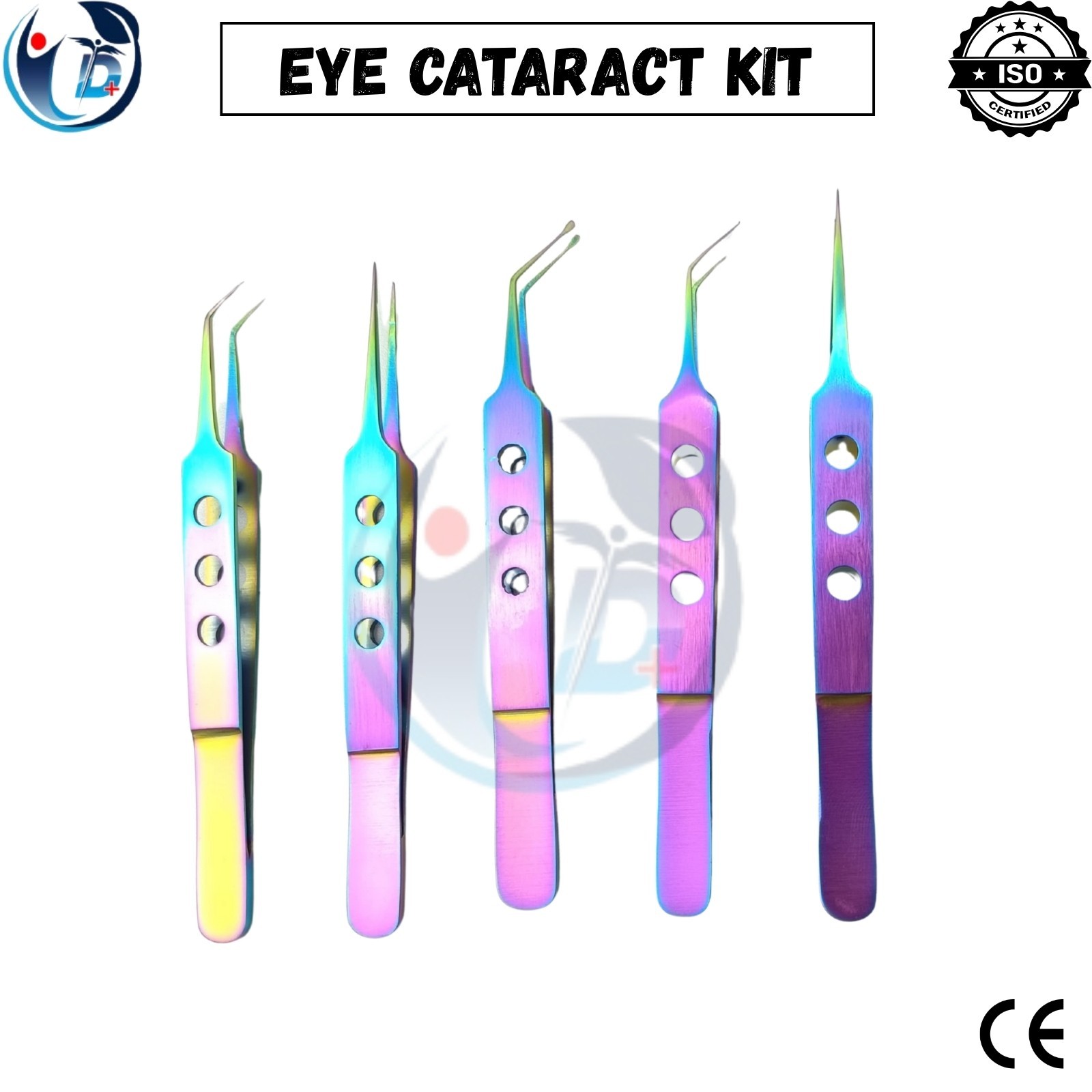 Eye Micro Cataract Surgery Multi-color Ophthalmic Surgical Instruments 21pcs box