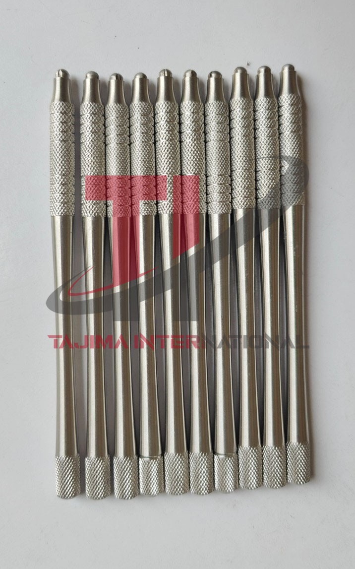 10 Pieces Beaver Blade Handle Round Knurled Stainless Steel Surgical Instrument