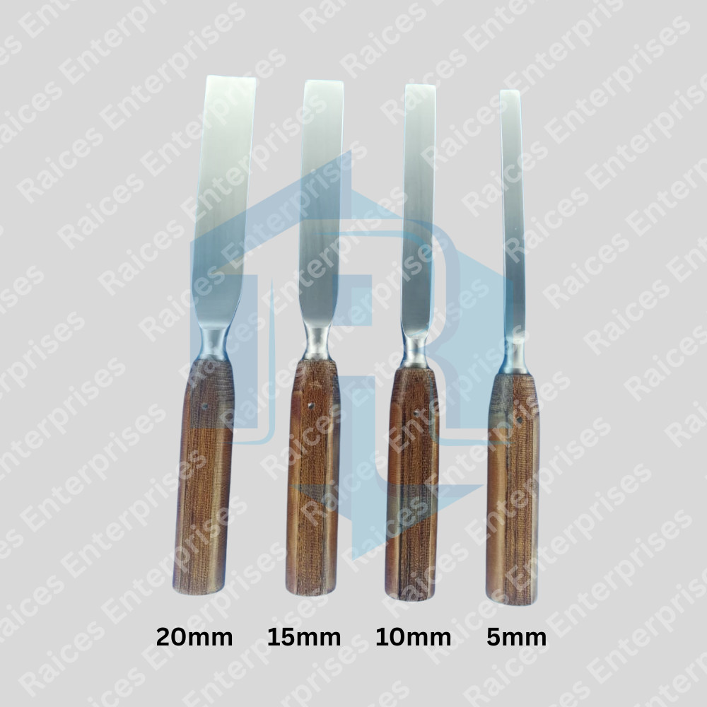 Capener Osteotome Chisel Fiber Handle 4 PCs Set Orthopedic Instruments