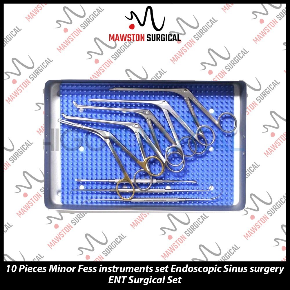 10 Pcs Minor Fess instruments Set Endoscopic Sinus surgery ENT Surgical Set