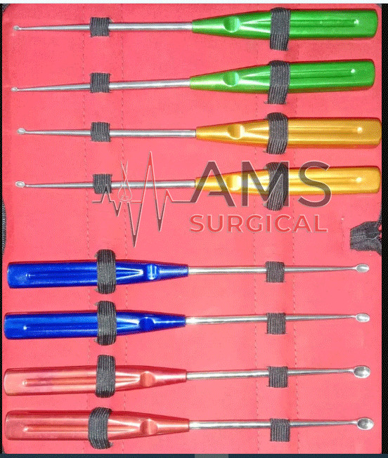 Volkmann Bone Curette Set Of 8 Pcs Orthopedic Surgical Instrument Kit