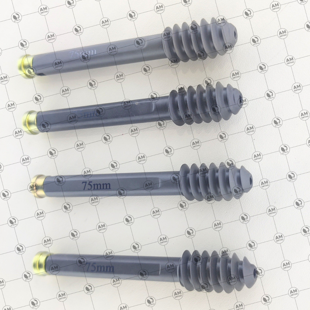 DHS DCS Leg Screws Dia-12.5mm Lengths 60mm to 100mm 9 Pcs Set Titanium