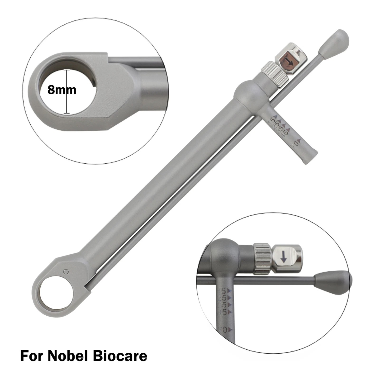 Nobel Biocare Manual Dental Implant Torque Wrench Surgical Prosthetic 15-70Ncm