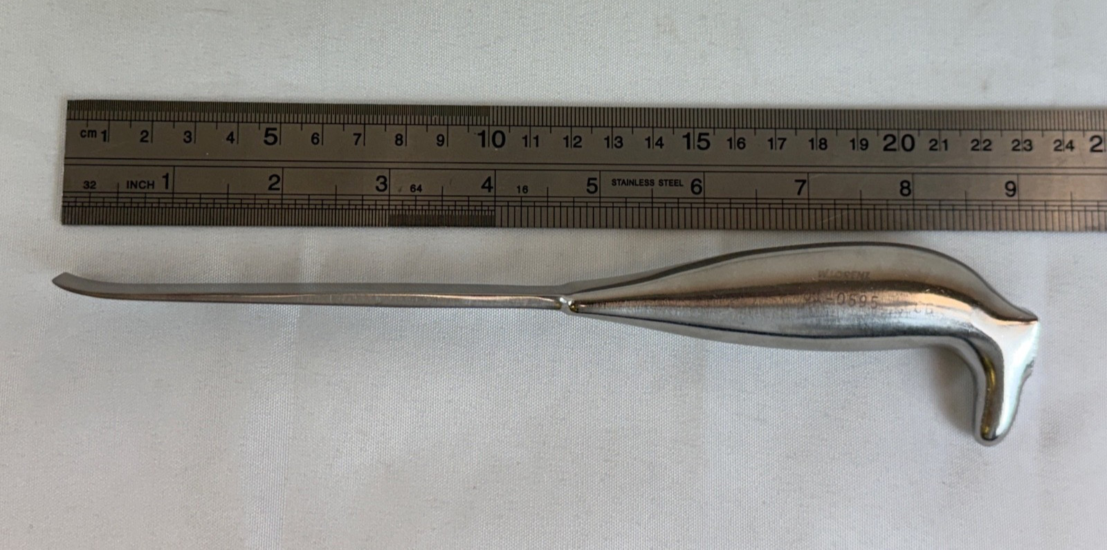 W. Lorenz 01-0595 Burton Pterygosagittal Osteotome 23cm x 1cm Maxillofacial