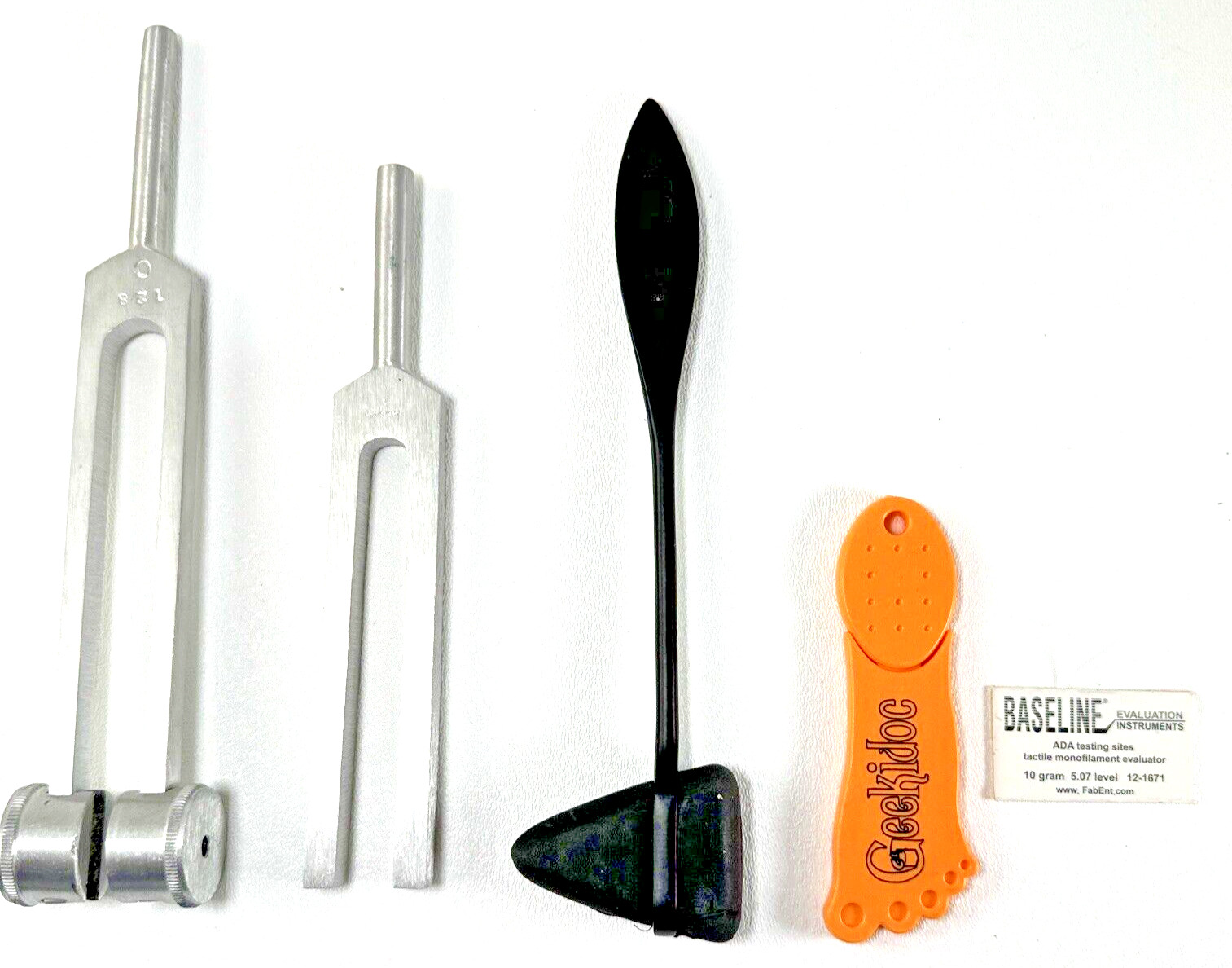 2 Tuning Forks, Reflex Hammer & Baseline Evaluation Instrument Display Props