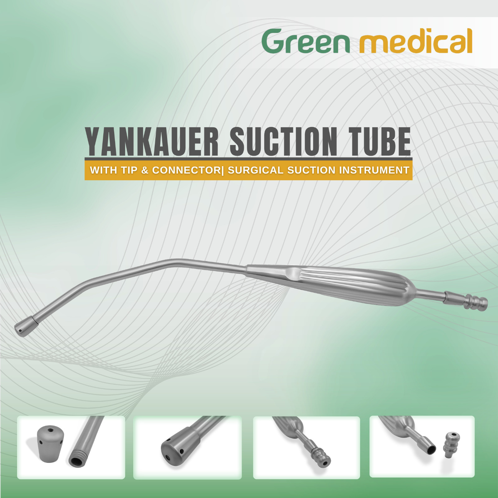 Yankauer Suction Tube 11.75″ Stainless Steel Surgical Instruments