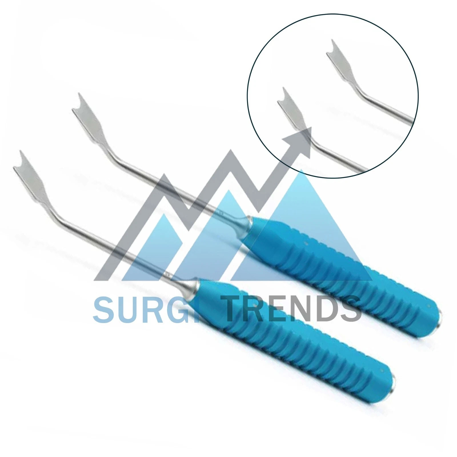 2x Bone Pelvic Osteotomy Chisel Curved 15,20mm x 30cm Orthopedic Instruments